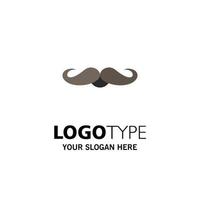 snor hipster movember mannetje mannen vlak kleur icoon vector