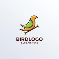 tekenfilm vogel logo ontwerp vector