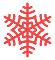 sneeuwvlok vlak icoon geïsoleerd. Kerstmis sneeuwvlok vlak illustratie geïsoleerd. feestelijk vector decoratief element