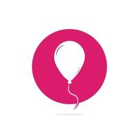 ballon logo ontwerp. geluk logo concept. viering luchtballon symbool. vector