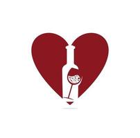 vector wijn etiket logo ontwerp sjabloon met wijn glas en wijn fles geïsoleerd Aan wit achtergrond. voor degustatie hal logo, familie wijngaard merk, restaurant menu, bar enz.