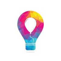 ballon logo lamp vorm ontwerp. geluk logotype concept. viering lucht ballon symbool. vector