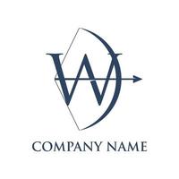 eerste w boog logo vector