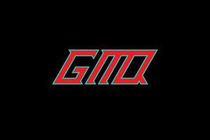 gmq brief en alfabet logo ontwerp vector