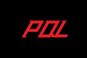 pql brief en alfabet logo ontwerp vector