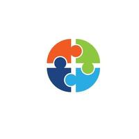 gemeenschap puzzel logo vector