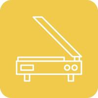 scanner lijn ronde hoek achtergrond pictogrammen vector