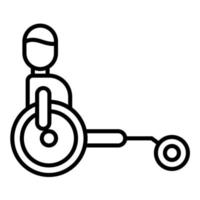 gehandicapt atleten lijn icoon vector