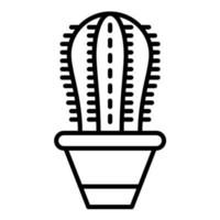 cactus lijn icoon vector