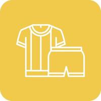 sportkleding lijn ronde hoek achtergrond pictogrammen vector