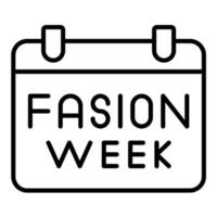 mode week lijn icoon vector