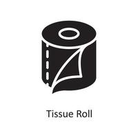 zakdoek rollen vector solide icoon ontwerp illustratie. huishouding symbool Aan wit achtergrond eps 10 het dossier