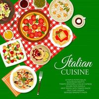 Italiaans keuken restaurant menu bladzijde sjabloon vector