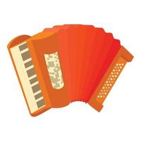 accordeon icoon, tekenfilm stijl vector