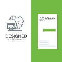dump milieu vuilnis verontreiniging grijs logo ontwerp en bedrijf kaart sjabloon vector