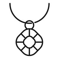 juwelier ketting icoon, schets stijl vector