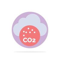 lucht carbone dioxide co2 verontreiniging abstract cirkel achtergrond vlak kleur icoon vector