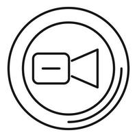 video telefoontje logo icoon, schets stijl vector