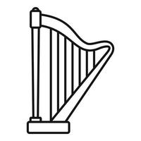 harp oude icoon, schets stijl vector