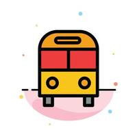 auto bus leveren logistiek vervoer abstract vlak kleur icoon sjabloon vector
