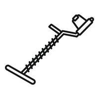 omgaan met metaal detector icoon, schets stijl vector