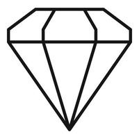 groot diamant icoon, schets stijl vector