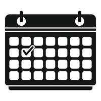 inkoop manager kalender icoon, gemakkelijk stijl vector