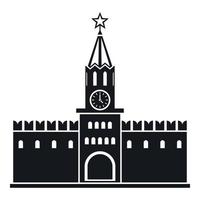 Russisch het kremlin icoon, gemakkelijk stijl vector