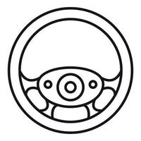 cirkel stuurinrichting wiel icoon, schets stijl vector
