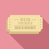 betaling bus ticket icoon, vlak stijl vector