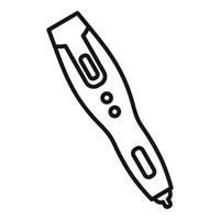 3d pen apparaatje icoon, schets stijl vector