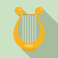 harp muziek- icoon, vlak stijl vector