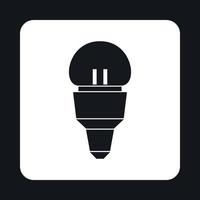 LED lamp icoon, gemakkelijk stijl vector