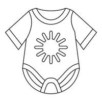 baby bodysuit icoon, schets stijl vector