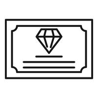 doos diamant icoon, schets stijl vector