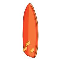 surfboard icoon, tekenfilm stijl vector