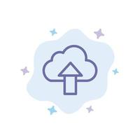 pijl uploaden omhoog wolk blauw icoon Aan abstract wolk achtergrond vector