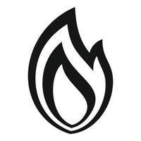 brand vlam vreugdevuur icoon, gemakkelijk stijl vector