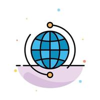 wereldbol bedrijf aansluiten verbinding globaal internet wereld abstract vlak kleur icoon sjabloon vector