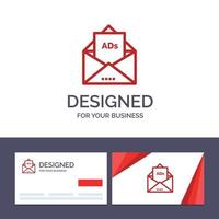 creatief bedrijf kaart en logo sjabloon advertentie reclame e-mail brief mail vector illustratie