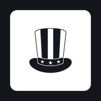 Amerikaans hoed icoon, gemakkelijk stijl vector