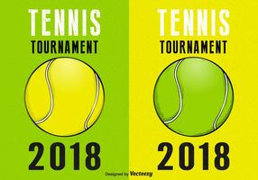 Tennis Tournament Retro Vector Posters
