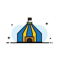 tent tent circus bedrijf logo sjabloon vlak kleur vector