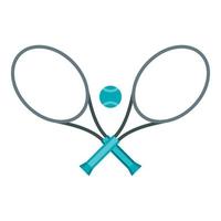 tennis racket en bal icoon, vlak stijl vector