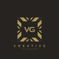 vg eerste brief luxe ornament monogram logo sjabloon vector