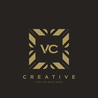 vc eerste brief luxe ornament monogram logo sjabloon vector