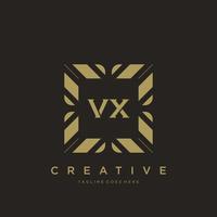 vx eerste brief luxe ornament monogram logo sjabloon vector