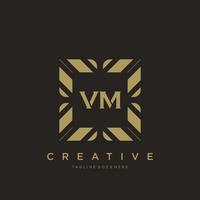 vm eerste brief luxe ornament monogram logo sjabloon vector