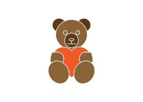 teddy beer silhouet icoon logo ontwerp sjabloon vector geïsoleerd illustratie