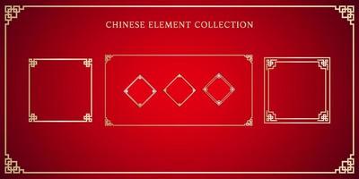 Chinese kader element verzameling reeks voor traditioneel ontwerp concept. vector